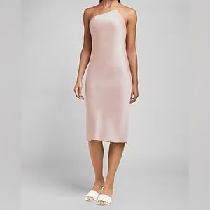 *NEW* Satin Cross Back One Shoulder Slip Dress